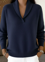 Yara | Jersey Cuello Chal Elegante