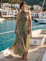 Bittor | Vestido Midi Floral Halter