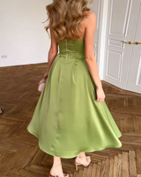 Clarissa | Vestido midi palabra de honor