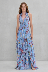 Cali | Vestido largo de rosas en cascada