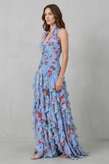 Cali | Vestido largo de rosas en cascada