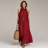Bibiana | Vestido Maxi con Volados Suaves