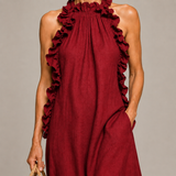 Bibiana | Vestido Maxi con Volados Suaves