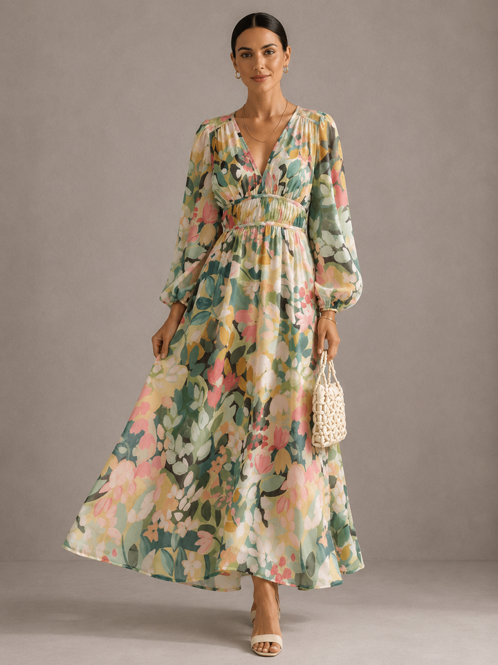 Rylinn | Vestido maxi floral