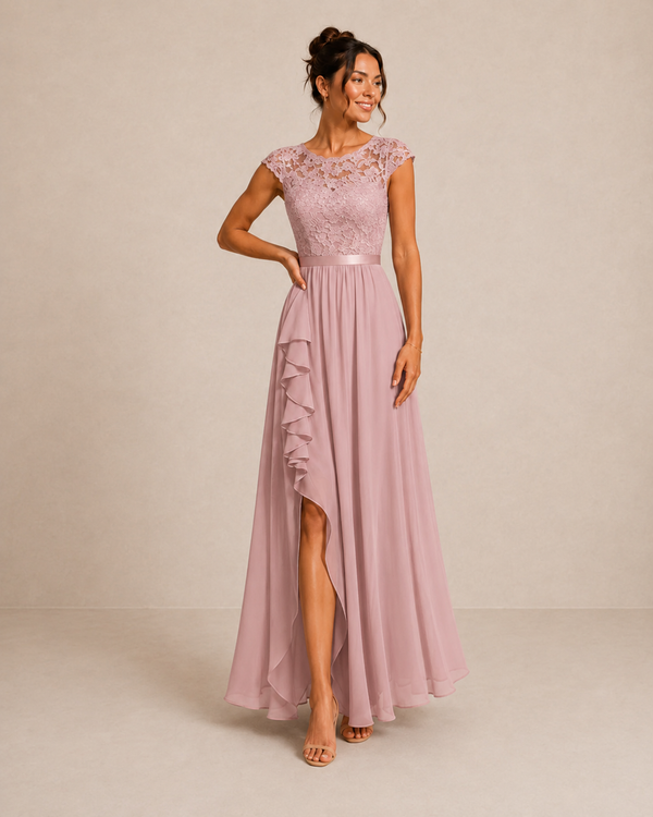 Maximina | Vestido Maxi Encaje Coctel