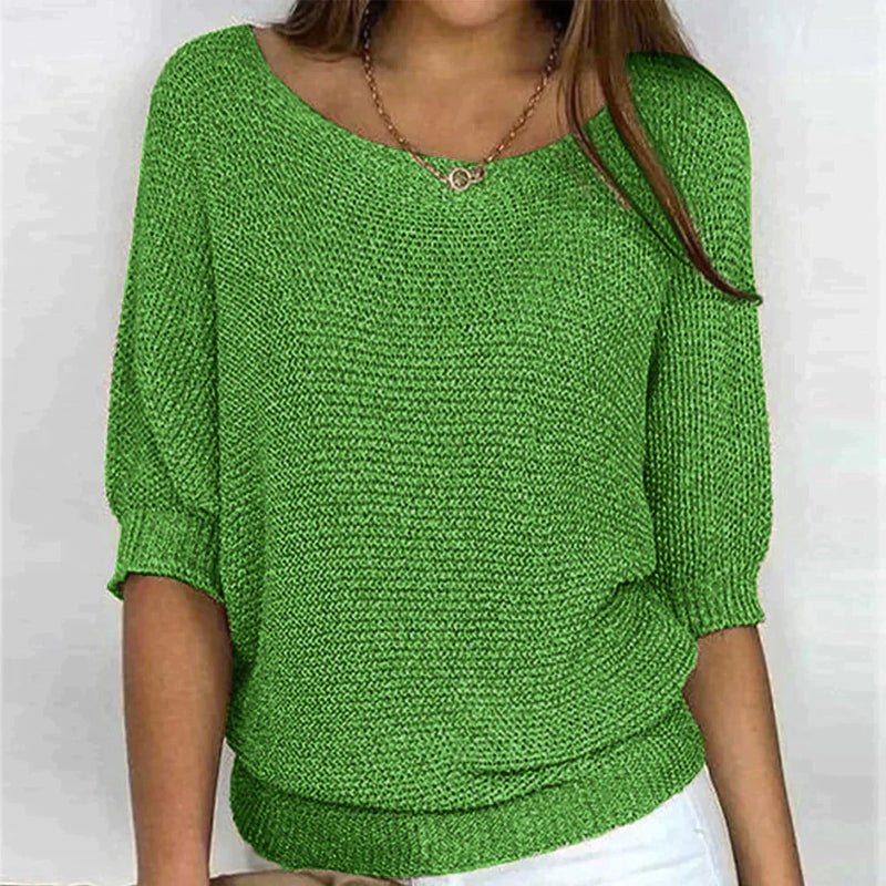 Marisol | Top de punto acogedor con cuello redondo