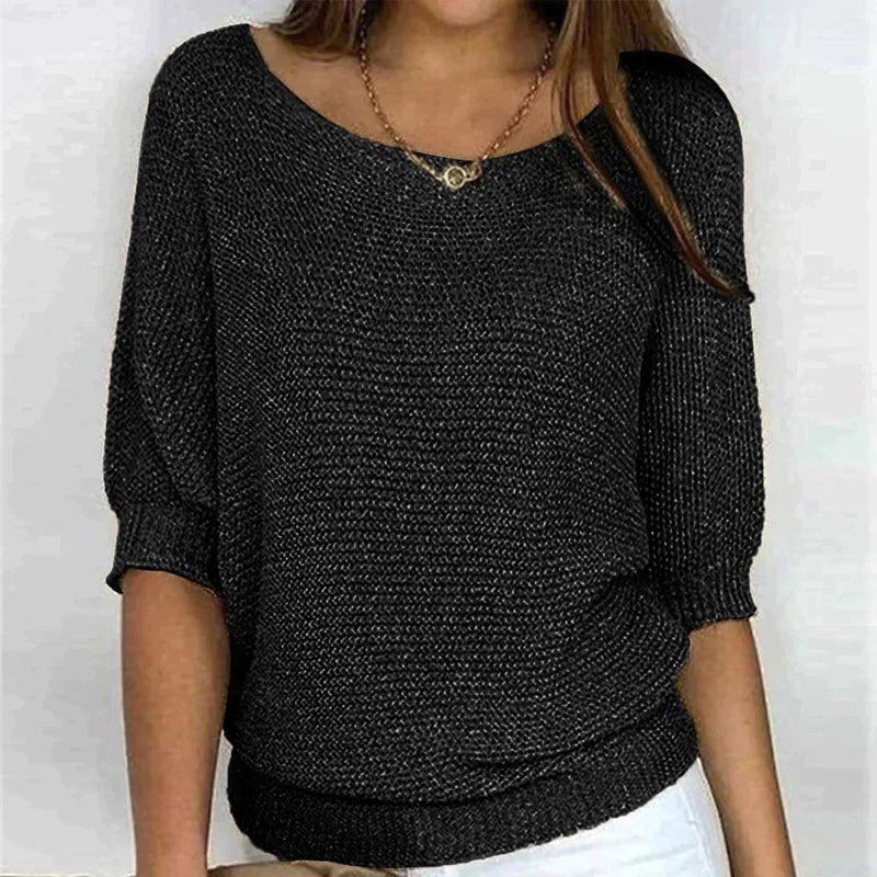 Marisol | Top de punto acogedor con cuello redondo