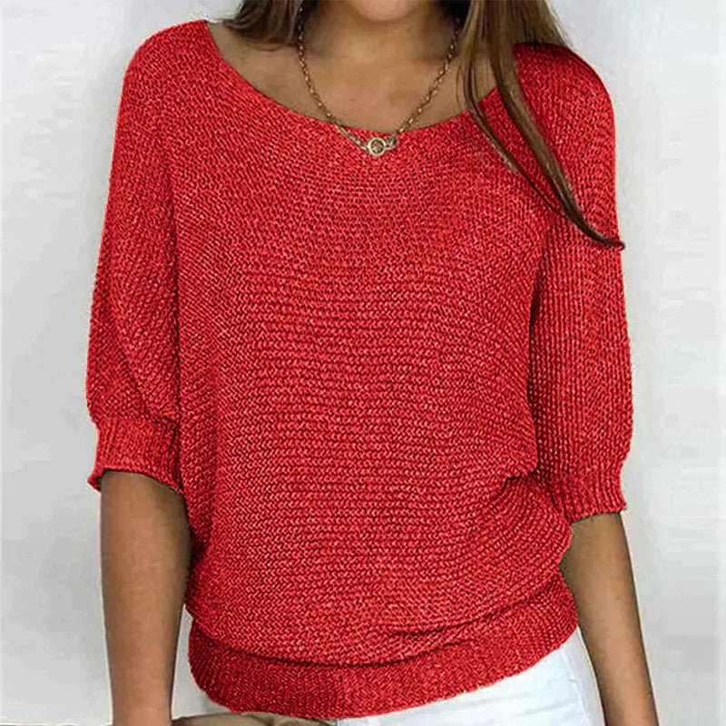 Marisol | Top de punto acogedor con cuello redondo