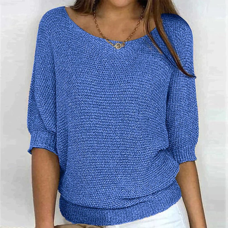 Marisol | Top de punto acogedor con cuello redondo