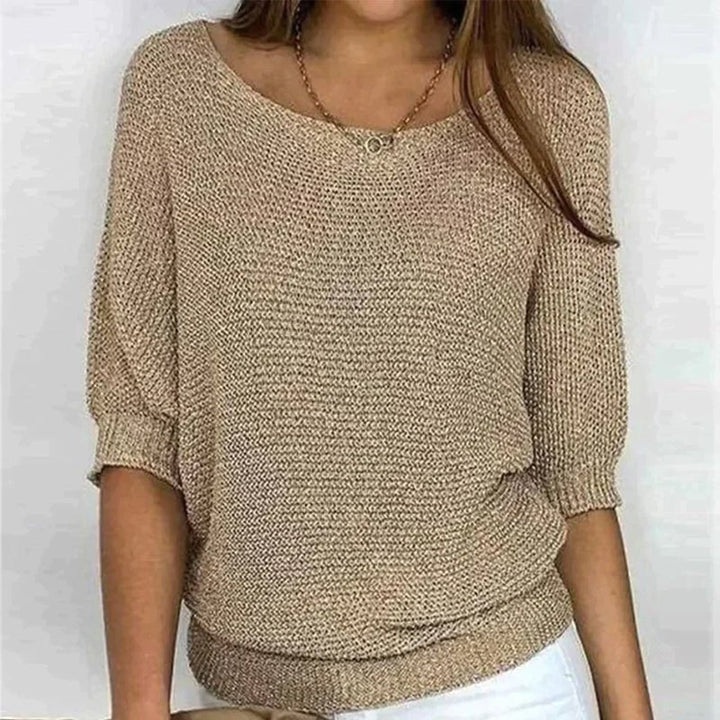 Marisol | Top de punto acogedor con cuello redondo