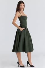 Dilly | Vestido midi estilo corsé