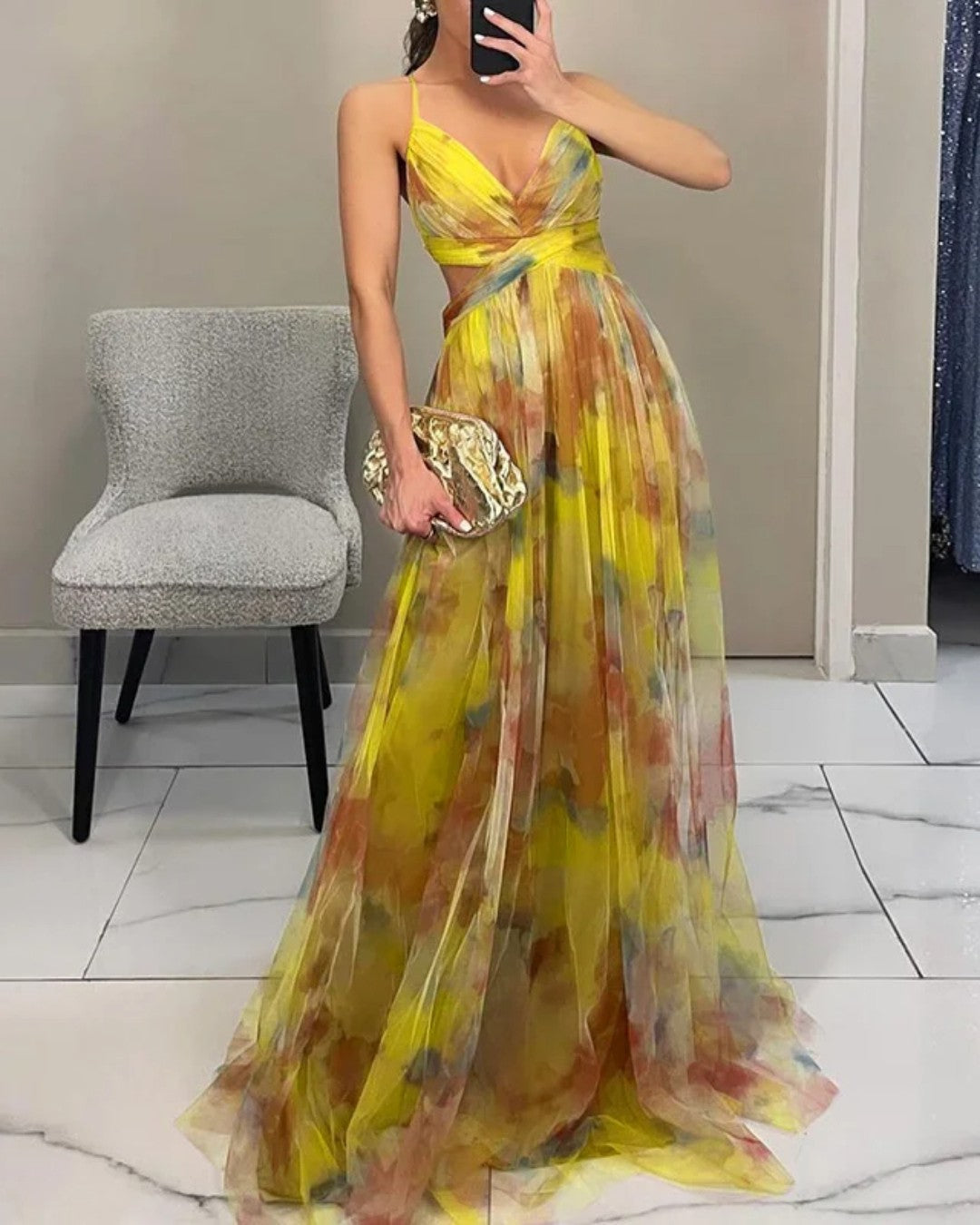 Olivia | Vestido maxi floral de ensueño