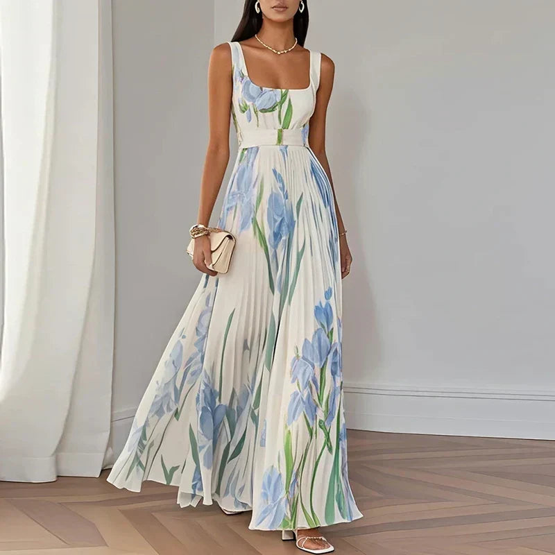 Corrine | Vestido maxi floral evasé