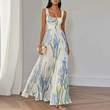 Corrine | Vestido maxi floral evasé