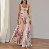 Corrine | Vestido maxi floral evasé