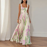 Corrine | Vestido maxi floral evasé