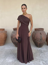 Zuriel | Vestido midi de lino y seda