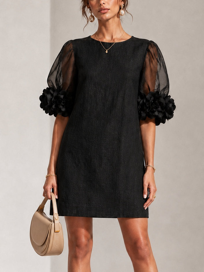 Alexandra | Vestido Mini con Mangas Abullonadas