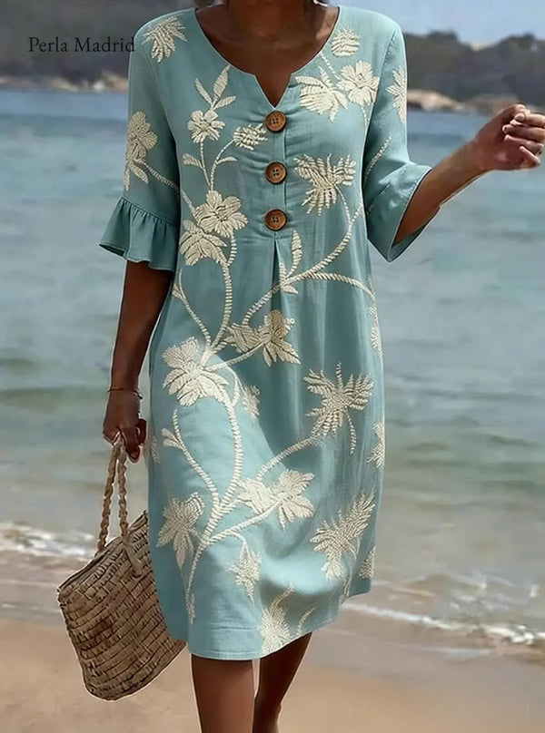 Ahinoa | Vestido Casual Estampado Floral