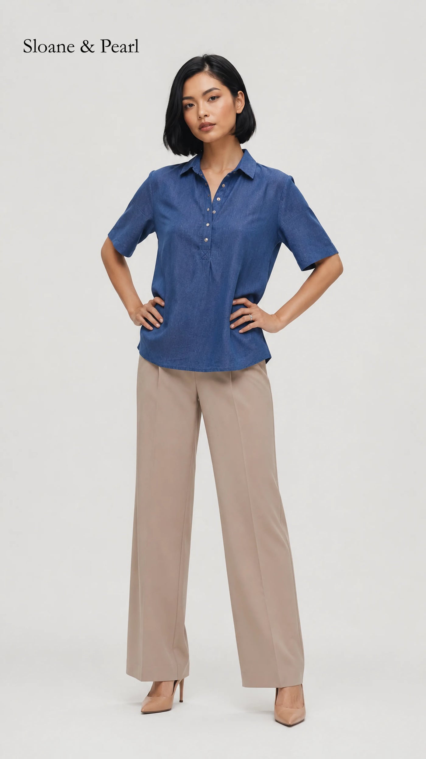 Celia | Blusa con cuello y botones