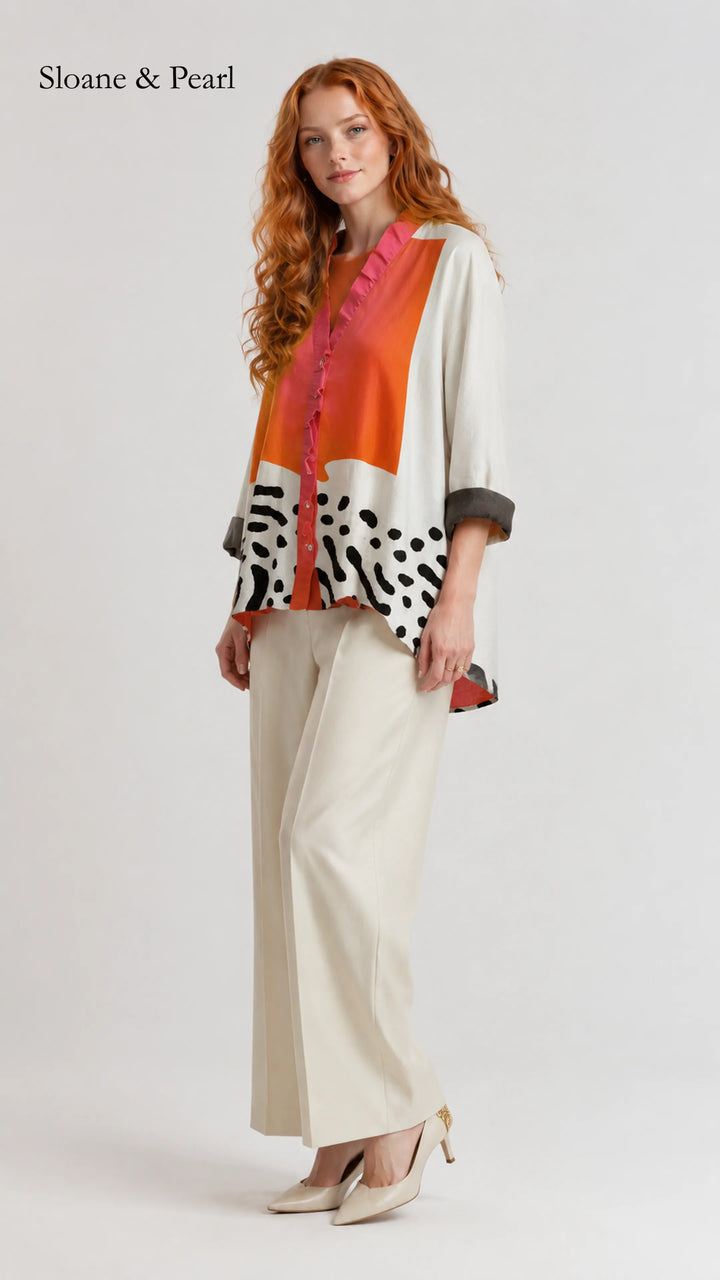 Olive | Blusa estampada luminosa