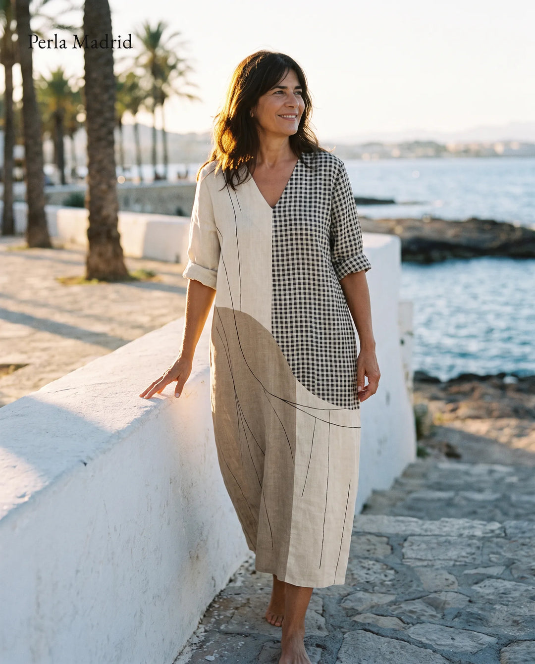 Lina | Vestido de Rayas Elegante