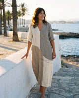 Lina | Vestido de Rayas Elegante