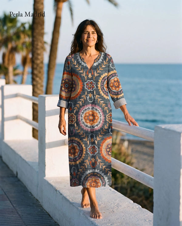 Aizpea | Vestido Midi Geométrico