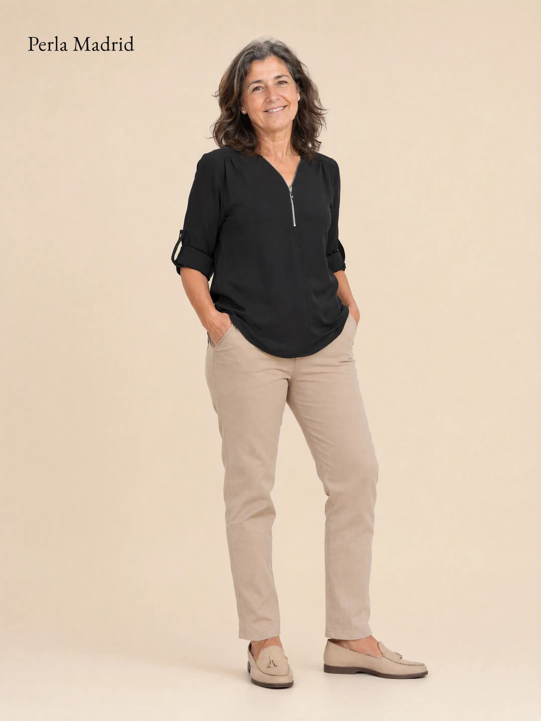 Patrona | Blusa Elegante con Cremallera