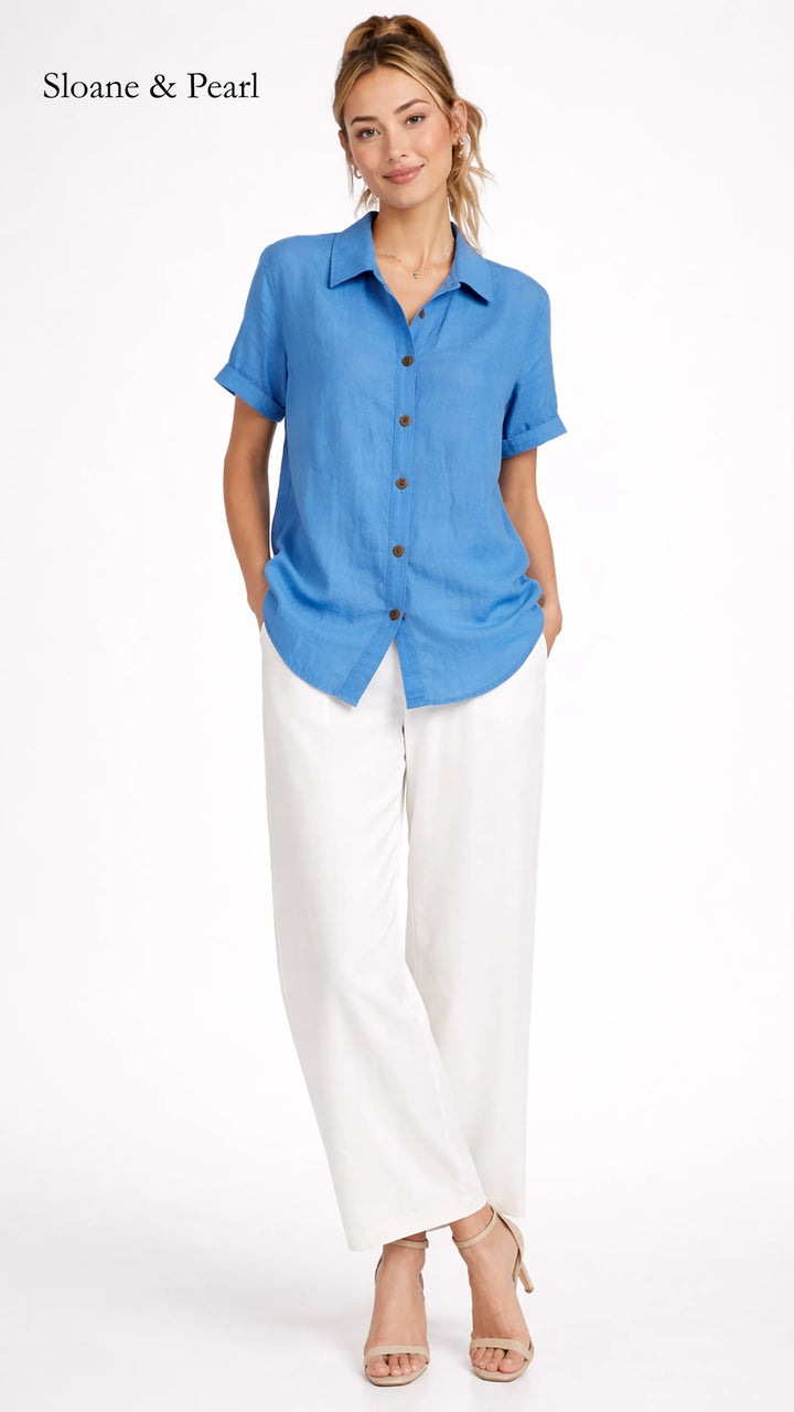 Sudie | Blusa de algodón con botones