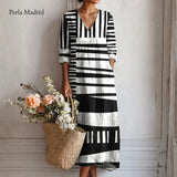 Tecla | Vestido Midi Estampado Gráfico