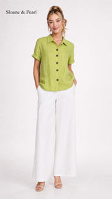 Sudie | Blusa de algodón con botones