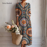 Aizpea | Vestido Midi Geométrico