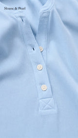 Liana | Top Henley de algodón con detalle de botones
