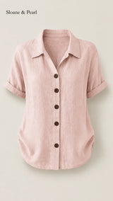 Sudie | Blusa de algodón con botones