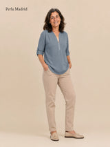 Patrona | Blusa Elegante con Cremallera