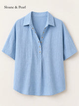 Celia | Blusa con cuello y botones