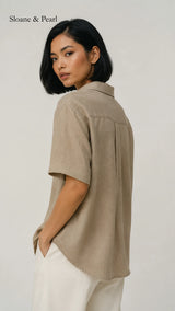 Celia | Blusa con cuello y botones