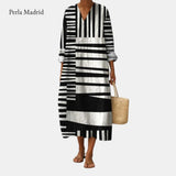 Tecla | Vestido Midi Estampado Gráfico