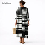 Tecla | Vestido Midi Estampado Gráfico