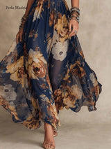 Iluminada | Maxi Vestido Chiffon Floral