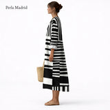 Tecla | Vestido Midi Estampado Gráfico
