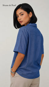 Celia | Blusa con cuello y botones
