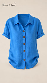 Sudie | Blusa de algodón con botones