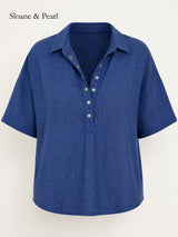 Celia | Blusa con cuello y botones