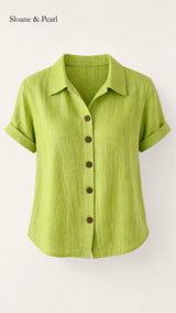 Sudie | Blusa de algodón con botones