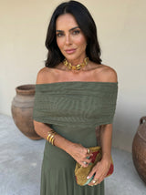 Zuriel | Vestido midi de lino y seda