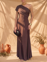 Zuriel | Vestido midi de lino y seda