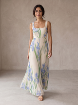 Corrine | Vestido maxi floral evasé