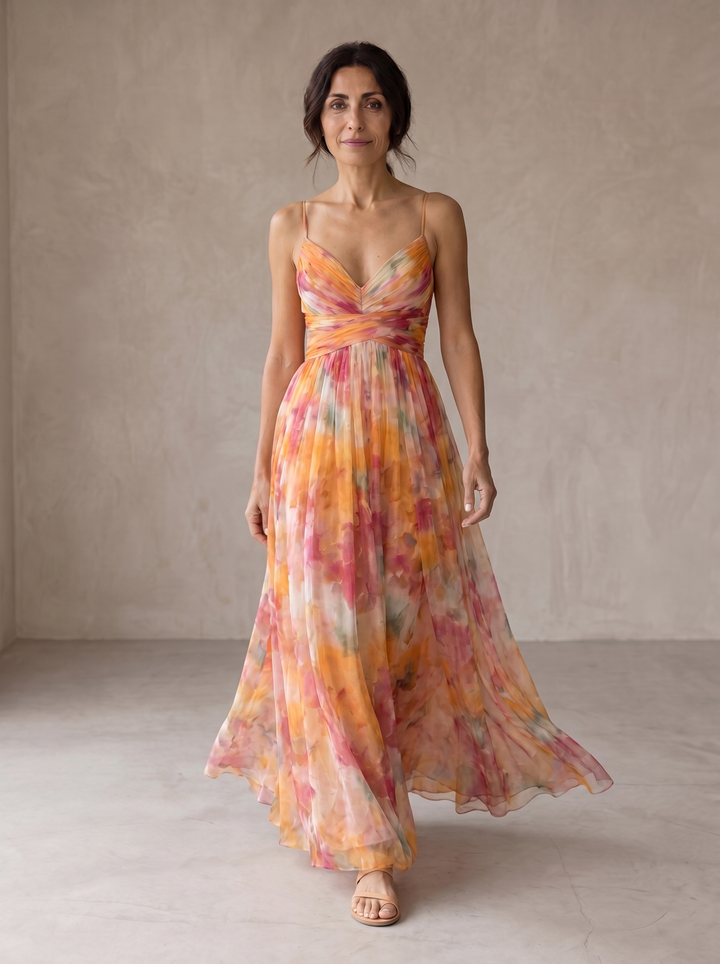 Solveig | Vestido maxi floral de ensueño